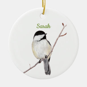 Chickadee Ceramic Tree Decoration