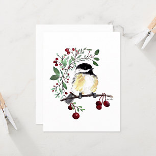 Chickadee Charming Watercolor Note Card