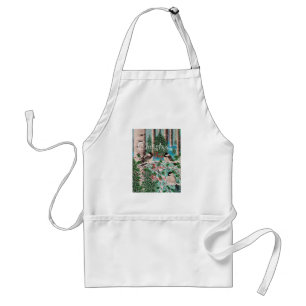 Chickadee Chatter in Snowy Woods Standard Apron