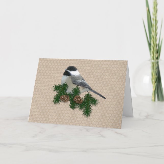 Chickadee Christmas Card (Front)