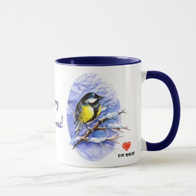 Chickadee Christmas Mug (Right)