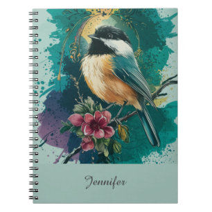 Chickadee chronicles - Teal Notebook