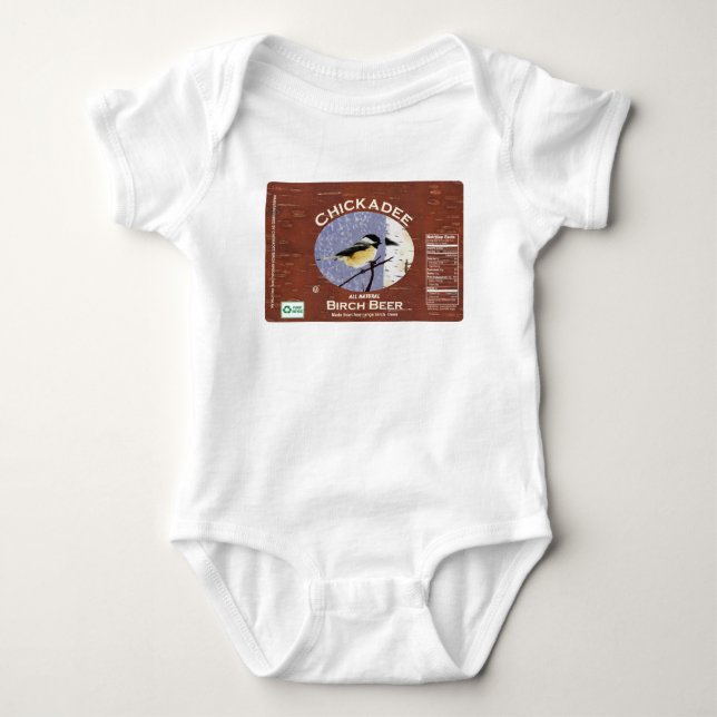 Chickadee-dee-dee Baby Bodysuit (Front)