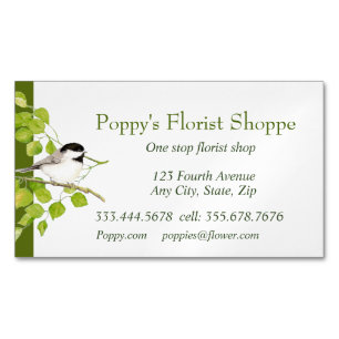 Chickadee Florist Shoppe Flowers  Business Card