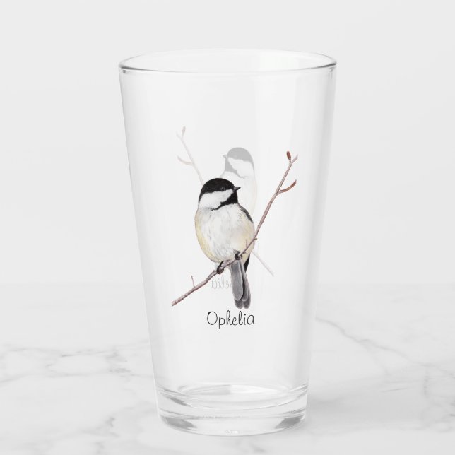 Chickadee Glass (Back)