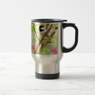 Chickadee in the Cherry Tree Travel Mug