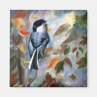 Chickadee In the Fall Magnet