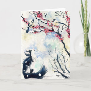 Chickadee kitten card