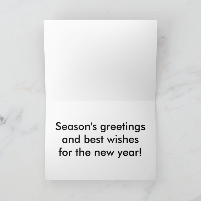 Chickadee Large Print Christmas Card (Inside)