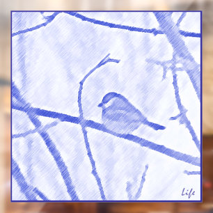 Chickadee Life Window Cling