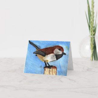 Chickadee note card