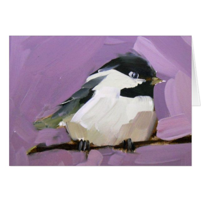Chickadee on Purple (Front Horizontal)