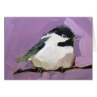 Chickadee on Purple