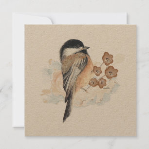 Chickadee Painting Watercolor