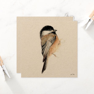 Chickadee Painting Watercolor Card