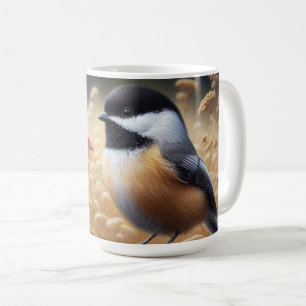 Chickadee Perched on Fence  Coffee Mug
