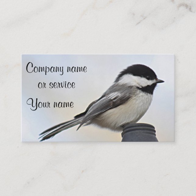 Chickadee photo business card (Front)