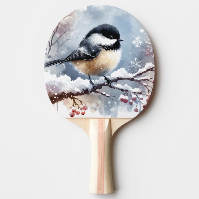 Chickadee Ping Pong Paddle (Front)