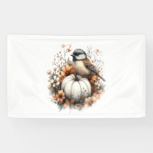Chickadee Shirt Country Pumpkin Banner