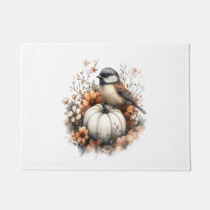 Chickadee Shirt Country Pumpkin Doormat