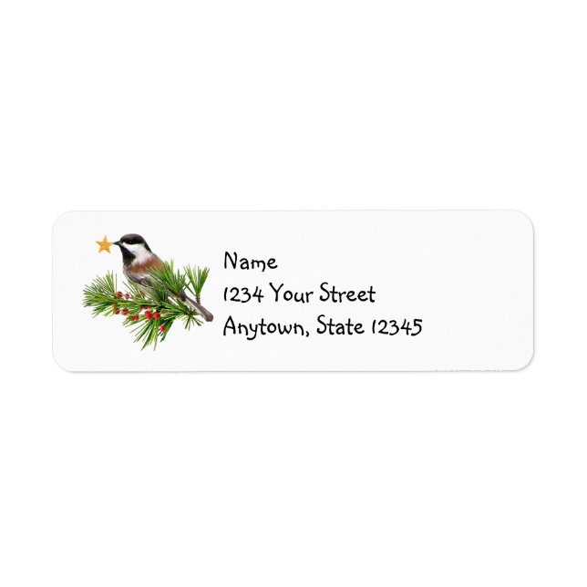 Chickadee Star Address Labels (Front)