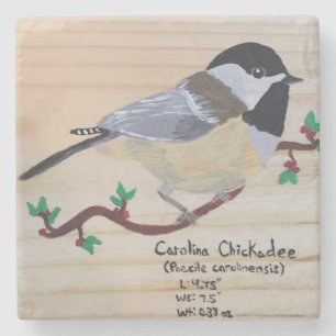 Chickadee Stone Coaster