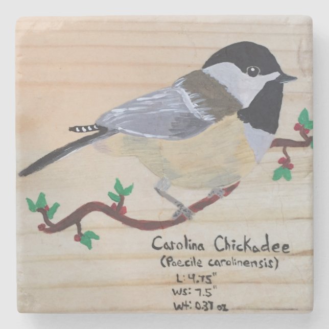 Chickadee Stone Coaster (Front)