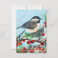Chickadee-Sweet Winter Black-Capped Bird