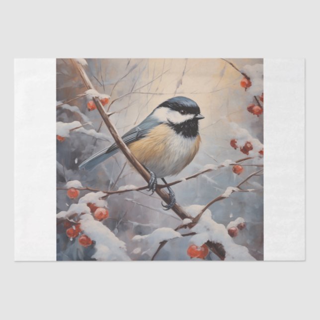 Chickadee Tissue Paper (Front)