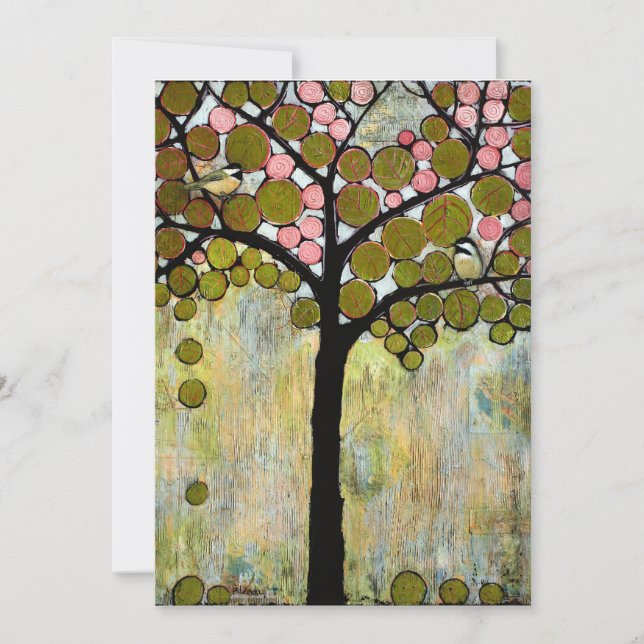 Chickadee Tree Save the Date (Front)