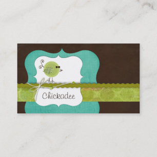 Chickadee {turquoise} Business Cards