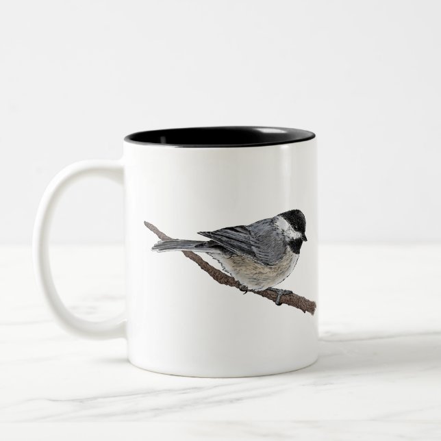Chickadee Two-Tone Coffee Mug (Left)