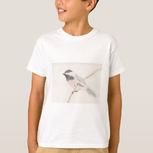 Chickadee watercolor painted bird T-Shirt