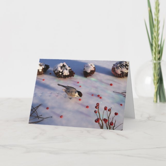 Chickadee Winter Card (Front)