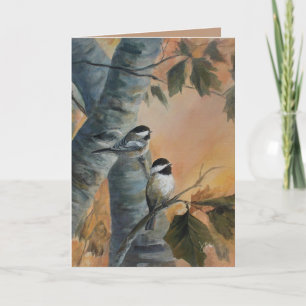 Chickadees 5 x 7  thank you card