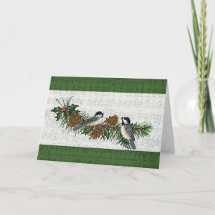 Chickadees Christmas Card