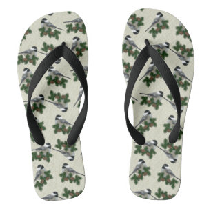 Chickadees Flip Flops