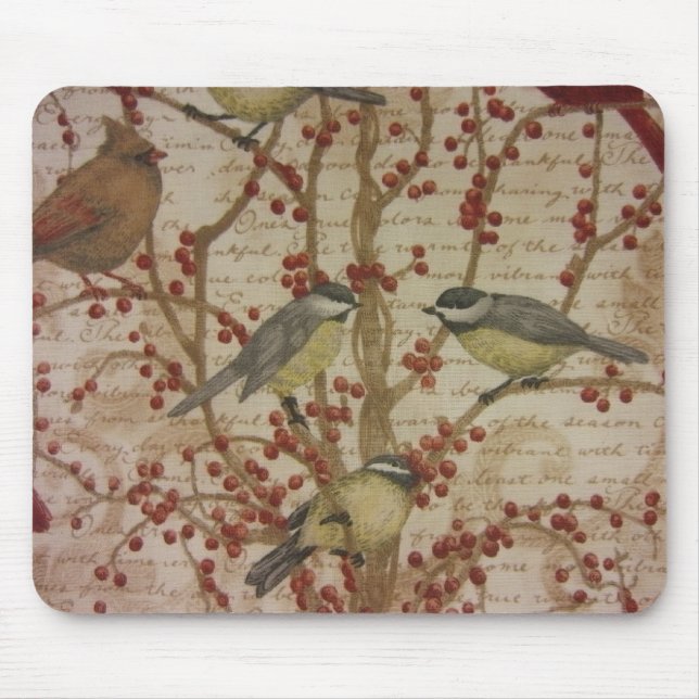Chickadees Mouse Mat (Front)