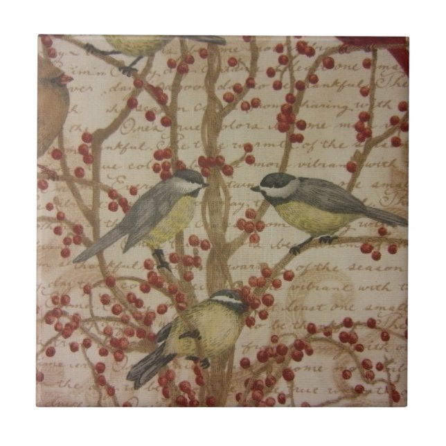 Chickadees Tile (Front)