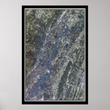 Chickamauga Lake Tennessee Satellite Poster Map