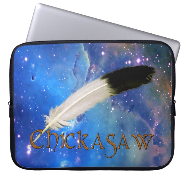 CHICKASAW Nation & Feather Space Laptop Sleeve (Front)