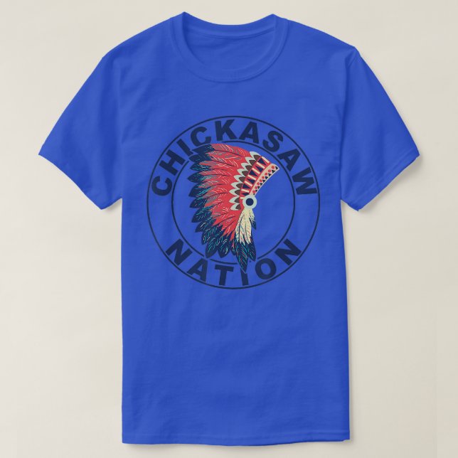 Chickasaw Nation Headdress Native American Chickas T-Shirt (Design Front)