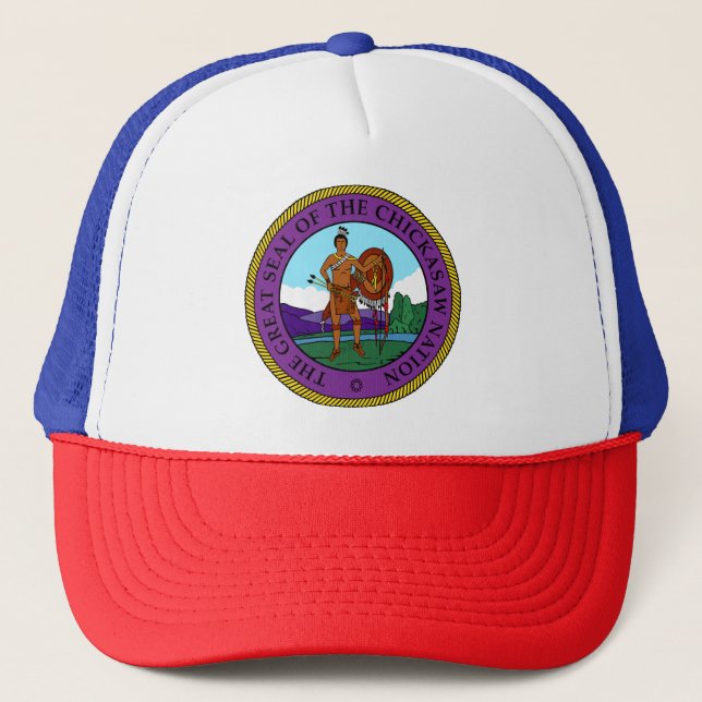 Chickasaw nation Seal  Trucker Hat (Front)