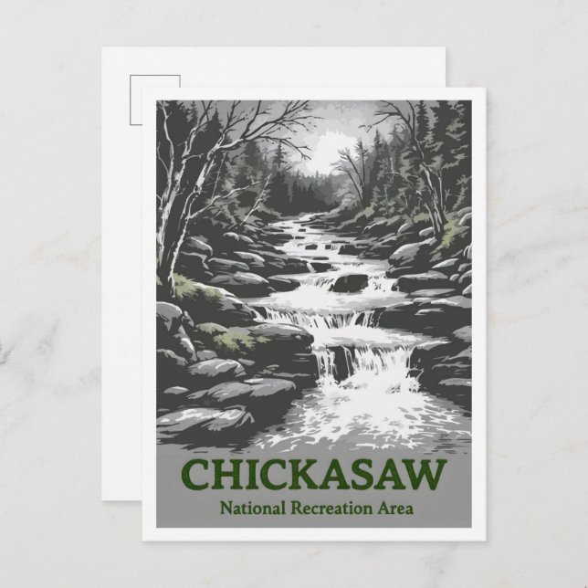 Chickasaw National Recreation Area Oklahoma Travel Postcard (Front/Back)