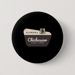 Chickasaw State Park Alama Al Welcome Sign Vacatio 6 Cm Round Badge