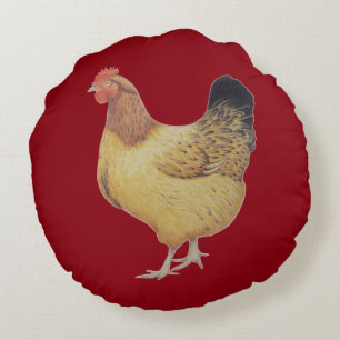 Chicken 2012 round cushion