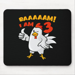 Chicken 3rd Birthday Party Farm Chick Rnyard Cluck Mouse Mat