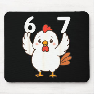 Chicken 67 Meme Six Seven Funny Gen Alpha  Mouse Mat