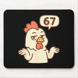 Chicken 67 Meme Six Seven Funny Gen Alpha Mouse Mat