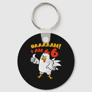 Chicken 6th Birthday Party Farm Chick Rnyard Cluck Key Ring
